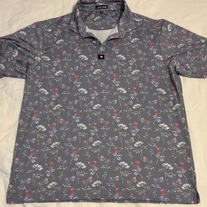 Bad Birdie floral polo shirt